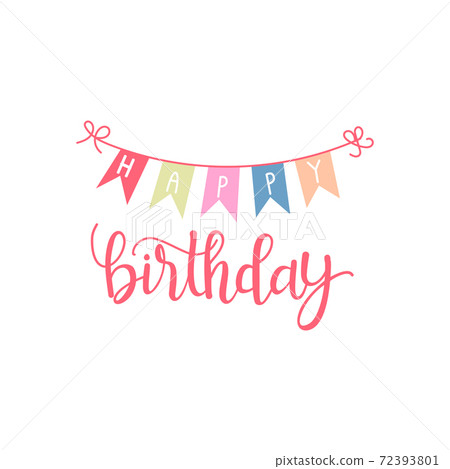 Happy Birthday - vector birthday card, party invitation, banner, eps10 72393801