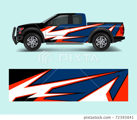 pickup truck graphic vector. abstract shape with grunge design for vehicle vinyl wrap pickup truck graphic vector. abstract shape with grunge design for vehicle vinyl wrap 72393841