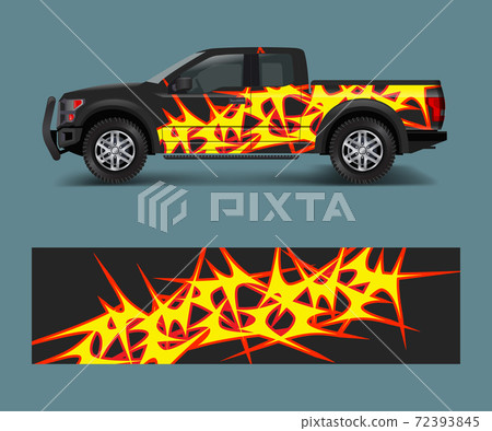 Racing graphic background vector for Truck, Pickup and vehicle branding. vinyl and wrap design vector Racing graphic background vector for Truck, Pickup and vehicle branding. vinyl and wrap design vector 72393845