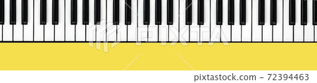 Synthesizer keyboard in trendy yellow color 2021 72394463
