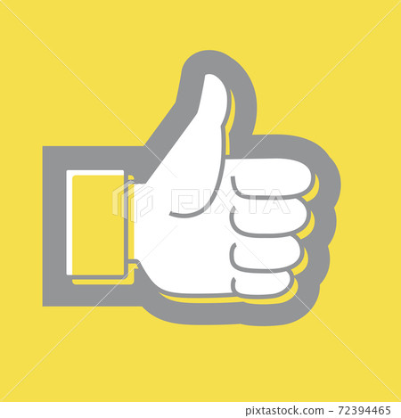 Hand thumb up icon in trendy colors 2021 72394465
