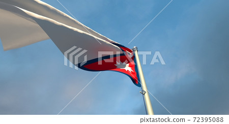 3d rendering of the national flag of the Nepal 72395088