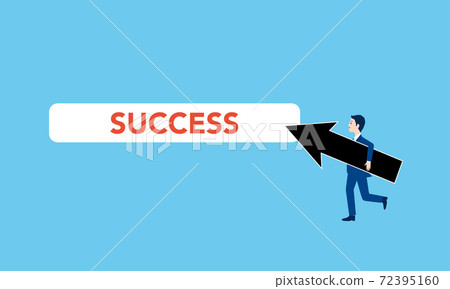 Businessmen with cursors, access to success, vector illustrations 72395160