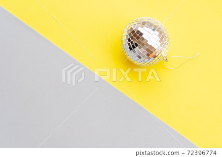 Disco balls on blue background 72396774