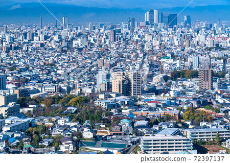 《Aichi Prefecture》 Looking into Nagoya cityscape and central Nagoya 72397137