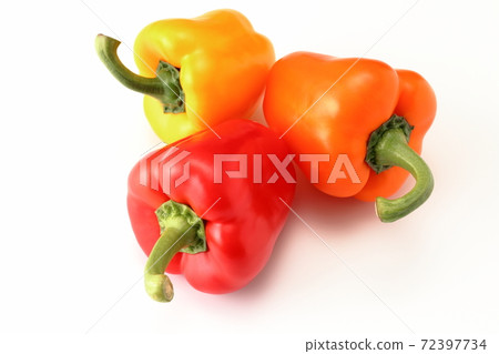 Three-color paprika white background white background Three-color paprika white background white background 72397734