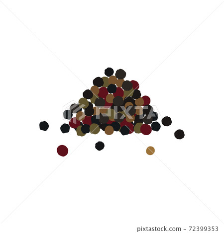 Heap spices. Pepper mixture. Black, red and white pepper 72399353