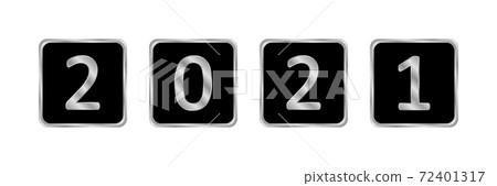 New-year inscription 2021 on white. New-year inscription 2021 on white. 72401317