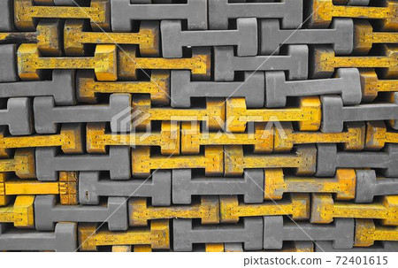 Abstract background. Ultimate gray and illuminating yellow are colors of the year 2021. 72401615