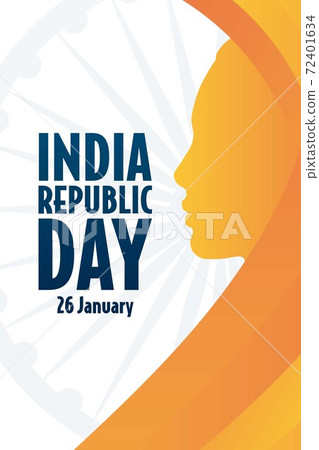 Happy India Republic Day. 26 January. Holiday... - Stock Illustration  [72401634] - PIXTA