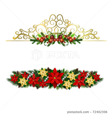 Christmas Holly brunches decoration vector Christmas Holly brunches decoration vector 72402306