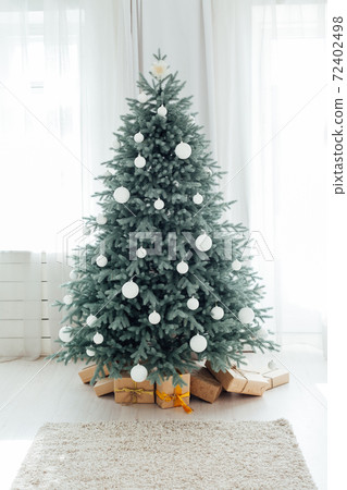 Christmas tree holiday decor presents new year's background Christmas tree holiday decor presents new year's background 72402498