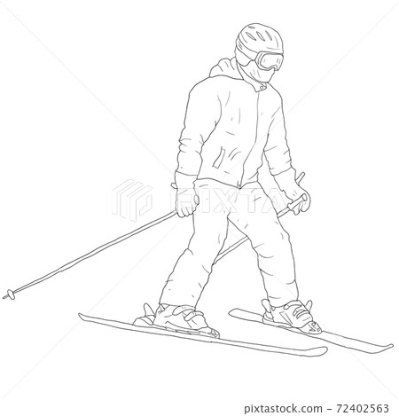 Sketches silhouettes snowboarders on white background illustration 72402563
