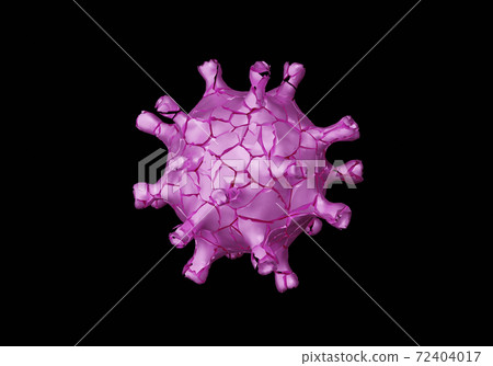 Cracked Coronavirus on black background, Covid-19, victory over the disease concept, 3d render Cracked Coronavirus on black background, Covid-19, victory over the disease concept, 3d render 72404017