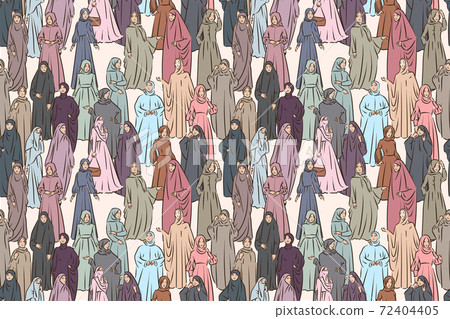 Muslim arabic islam woman in hijab fashion 72404405