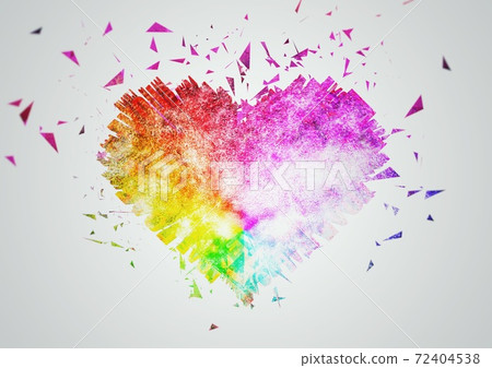 A colorful heart that splashes A colorful heart that splashes 72404538
