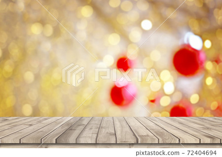 Empty wooden table top for Christmas and New Year decoration. Empty wooden table top for Christmas and New Year decoration. 72404694