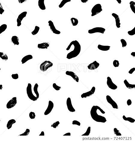 Black abstract vector hand drawn seamless pattern. - Stock Illustration ...