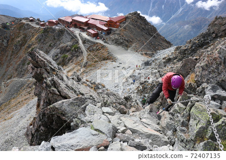 北阿爾卑斯山，到霞嶽山的山頂 72407135