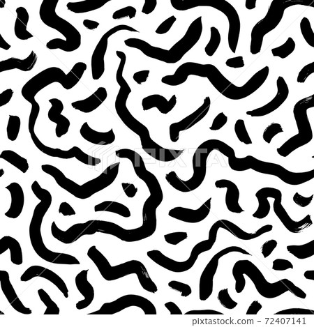 Seamless pattern with hand drawn swirled lines - Stock Illustration ...