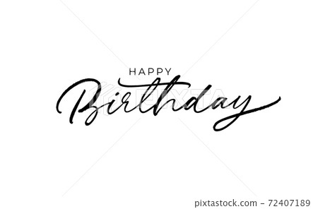 Happy Birthday greeting card with vector lettering 72407189