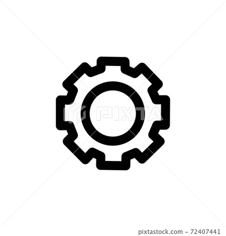 gear line vector icon, vector black illustration - Stock Illustration ...