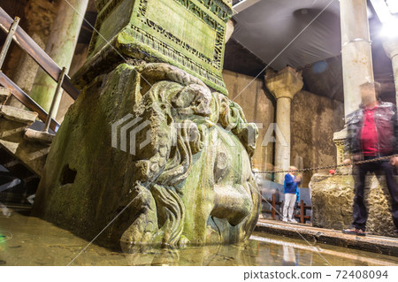 Medusa head in Basilica Cistern Medusa head in Basilica Cistern 72408094