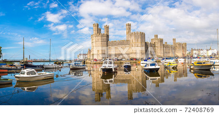 Caernarfon Castle in Wales 72408769