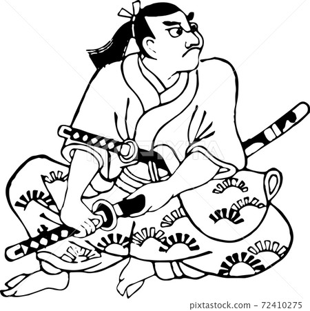 Ronin with squinting eyes 72410275
