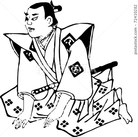 Samurai with both hands - Stock Illustration [72410282] - PIXTA