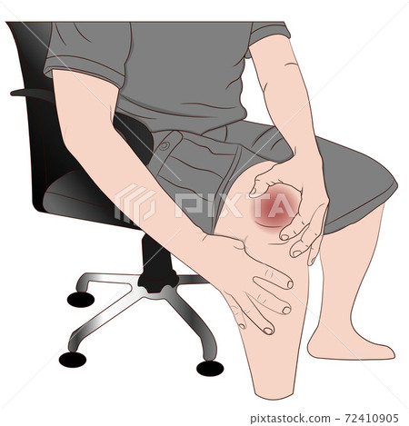 graphics image Tendon bone knee joint problems on leg vector illustration 72410905