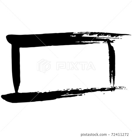 Ink vector brush stroke frame. Vector illustration. Grunge texture. Ink vector brush stroke frame. Vector illustration. Grunge texture. 72411272