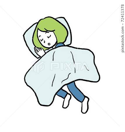 一個女人睡午覺的插圖 一個女人睡午覺的插圖 72411378