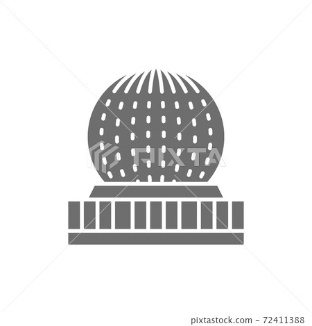 Science World, Vancouver, Canada grey icon. Science World, Vancouver, Canada grey icon. 72411388