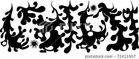 Abstract curls and stars, set with design elements for your design. Abstract curls and stars, set with design elements for your design. 72411907