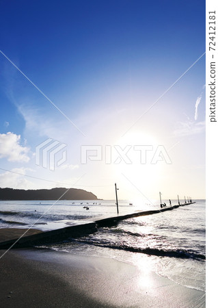 Sunset over Haraoka pier Sunset over Haraoka pier 72412181