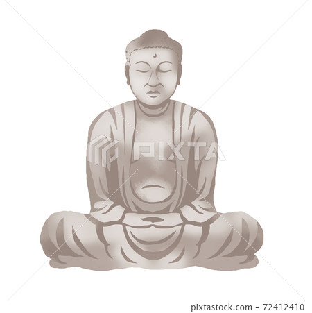 Illustration of the Great Buddha with a simple touch 72412410