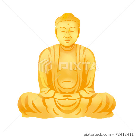 Illustration of the Great Buddha with a simple touch 72412411