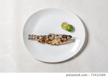 Photo of grilled sweetfish with salt 72412489