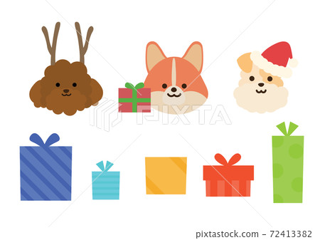寵物和聖誕禮物的插圖 寵物和聖誕禮物的插圖 72413382