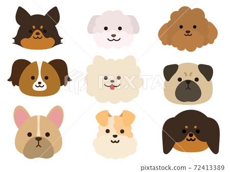 各種狗的插圖小型犬 各種狗的插圖小型犬 72413389