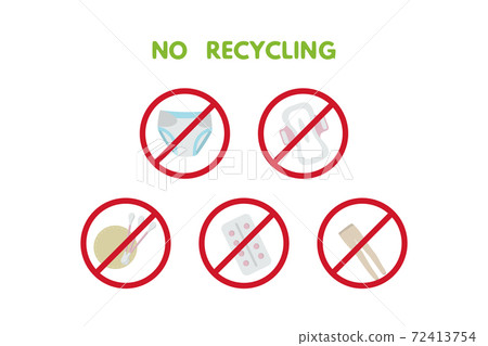 No recycling trash 72413754