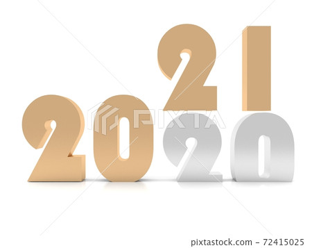 New Year 2021  ,  3d rendering 72415025