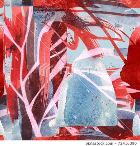 Watercolor seamless pattern with abstract... - Stock Illustration ...