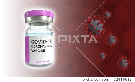 Covid 19 Coronavirus vaccine 3D rendering 72416618