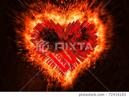 Abstract burning heart flame Abstract burning heart flame 72418183