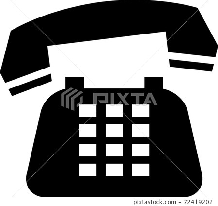 簡單的固定電話圖標 72419202