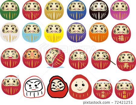 有趣的可愛達摩的表情和插圖集 有趣的可愛達摩的表情和插圖集 72421251