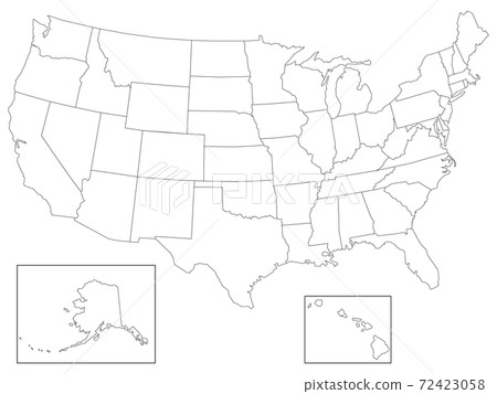 It is a map of the United States. It is a blank map. 72423058