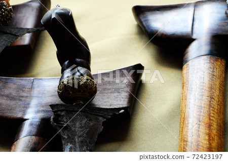 SEREMBAN, MALAYSIA -MAY 01, 2017: Keris is a traditional weapon of the Malay community in Malaysia. Made manually by using the selected iron. The handle is made of wood or ivory. 72423197